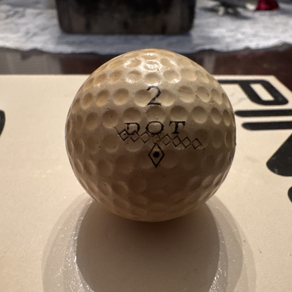 Vintage Spalding DOT 2 Golf Ball - Rare Collectible Single - Black Dot Logo - Picture 2 of 4